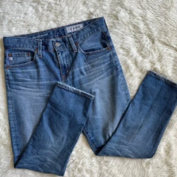 AG Adriano Goldschmied Jeans The Ex-Boyfriend Slouchy Slim Distressed Denim 26 - Picture 1 of 8
